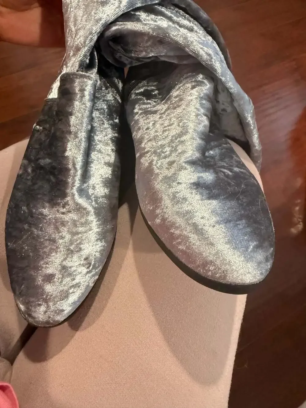BAMBOO Ice Velour colored fitted Boot flats Sz.7/7.5